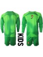 Billige Portugal Keeper Hjemmedraktsett Barn VM 2022 Langermet (+ Korte bukser)